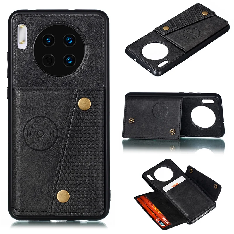 Magnetic Car Phone Case For Huawei P40 Plus P30 Pro P20 Lite Leather Wallet Cover Mate 30 20 Honor | Мобильные телефоны и