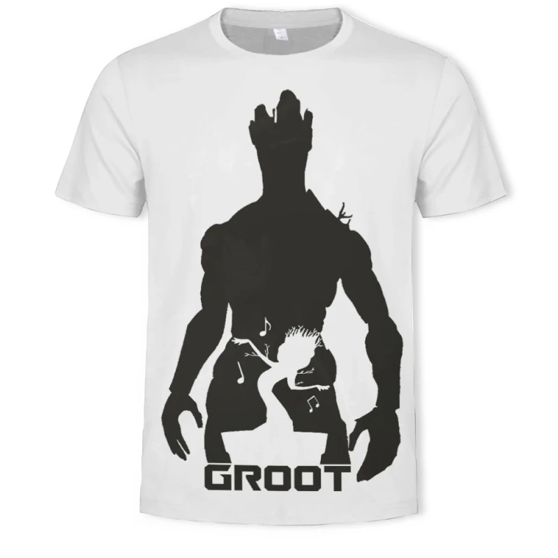 2018 новая футболка I Am Groot Мужская/wo Мужская Повседневная с 3d героями мультфильмов