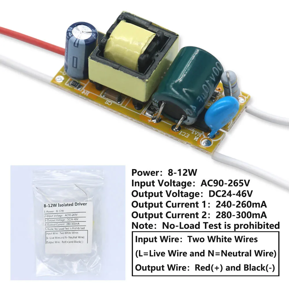 Driver LED 1W 3W 4W 7W 12W 18W 25W 36W Alimentatore 300mA Unà - Foto 4