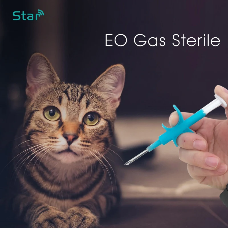 100pcs ISO FDX-B Cat Dog Microchip Animal Syringe ID Implant Pet