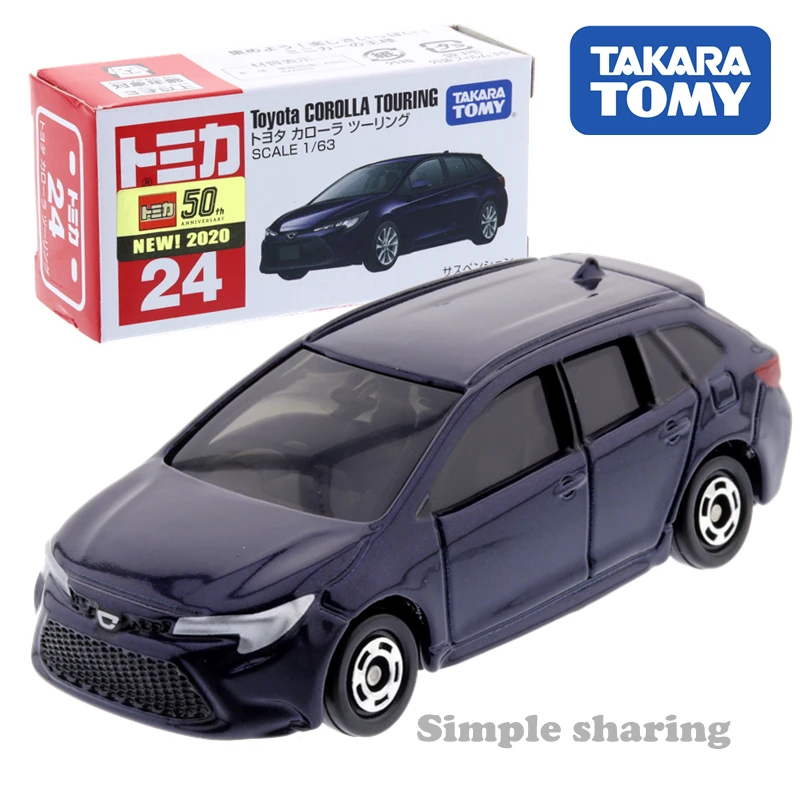 Takara Tomy Tomica #24 Toyota Corolla Touring échelle 1/63 voiture chaude Pop enfants jouets véhicule à moteur modèle en métal moulé sous pression