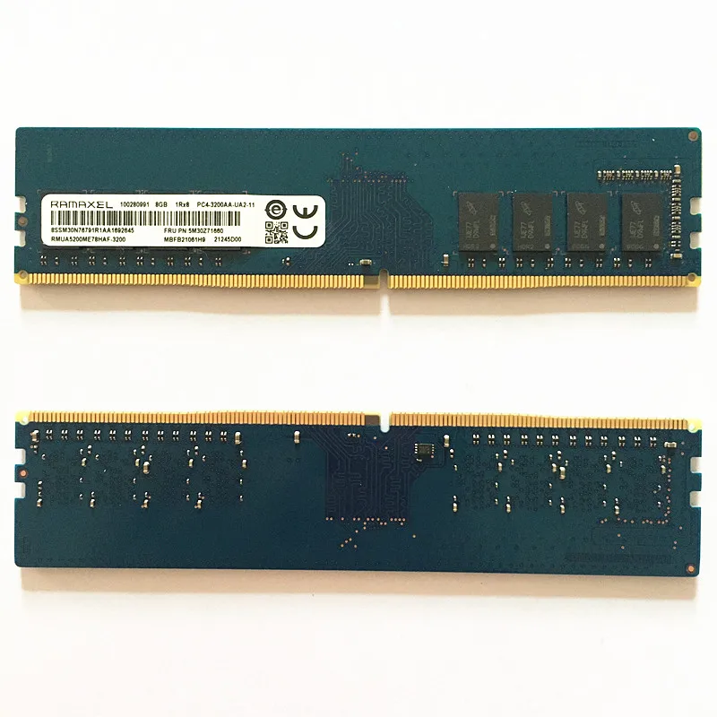 RAMAXEL DDR4 8GB 3200MHz Desktop Memory 8GB 1Rx8 PC4-3200-UA2-11