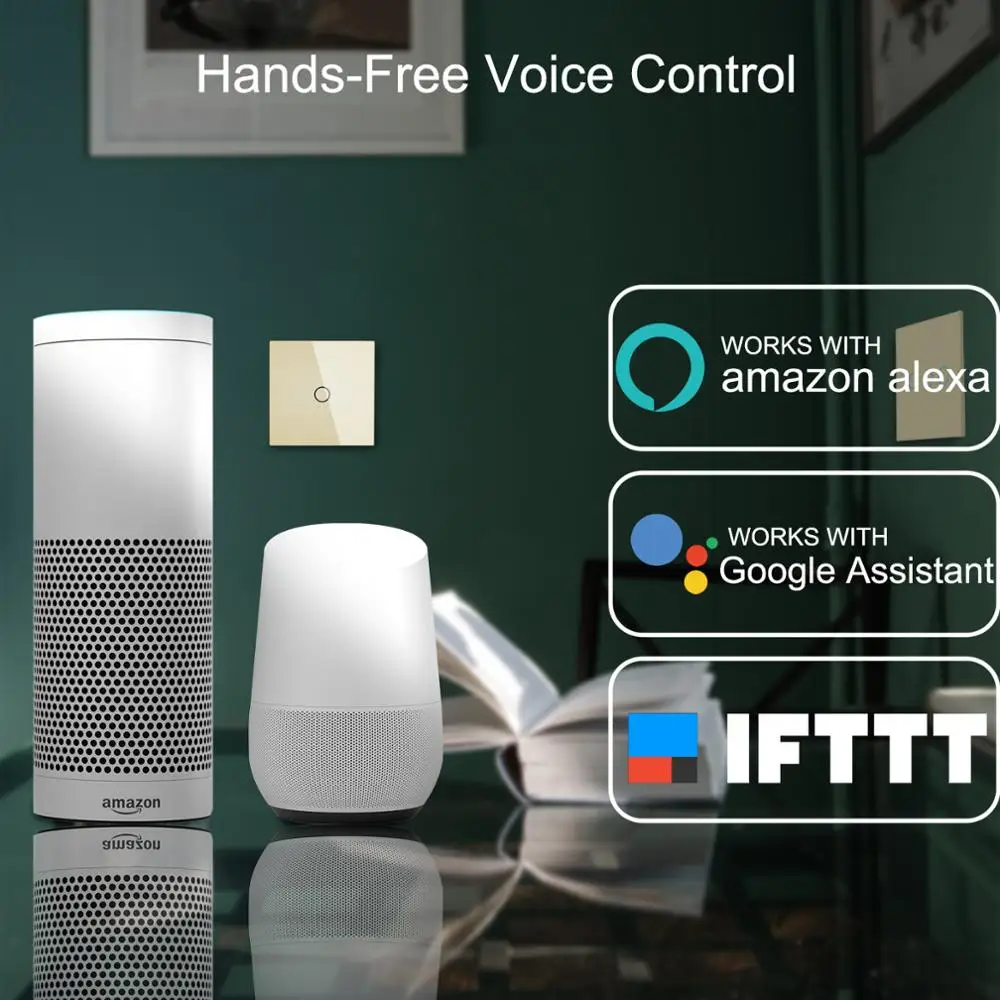  Smart Wall Switch Wifi Light Switch No Neutral Wire Required Tuya RF433 Voice Wireless Remote Switc - 4000212909172
