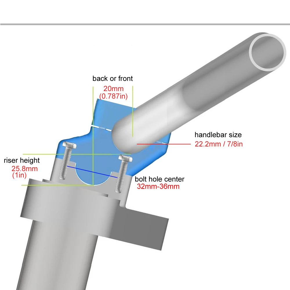 ȥ CB900F 2002-2007  22mm 7/8 ڵ ,  ø Ȯ   ڵ      