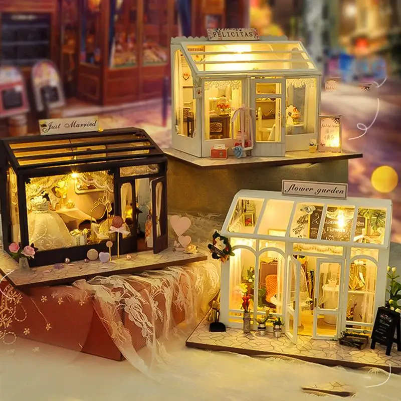 

Dessert House Design DIY Wooden Handmade Creative Puzzle Model Educational Toy for Children