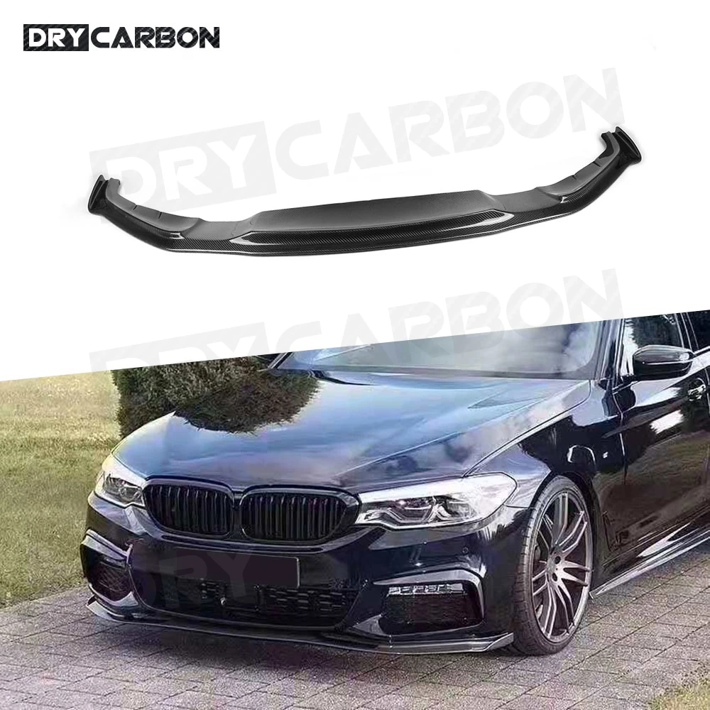 Carbon Fiber Front Bumper Lip Splitter Diffuser Body Kit Spoiler For BMW G30 G31 G38 520i 530i 540i M Sport 2017-2019 HM Style