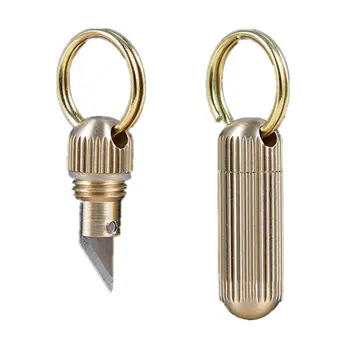 

2020 New Brass Capsule Mini Knife Outdoor Multifunctional EDC Tools Portable Keychain