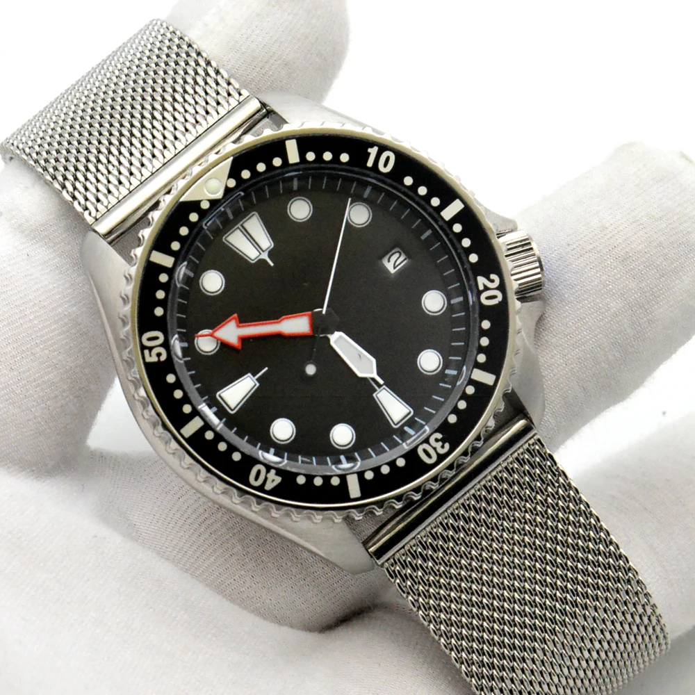 Sterile dial SK007 diving mechanical watch men's automatic mechanical movement 4 o'clock adjustment head