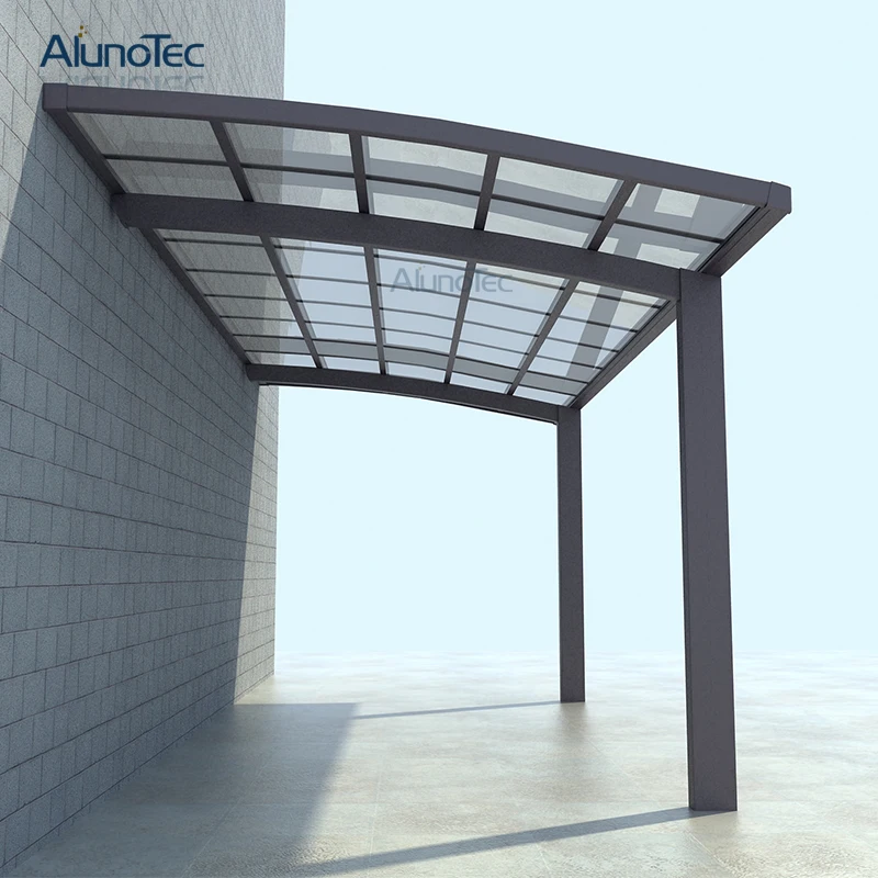 Outdoor Aluminum Carport Car Shelter Car Roof With Polycarbonate Roof 6m length x 3m width x 3m height