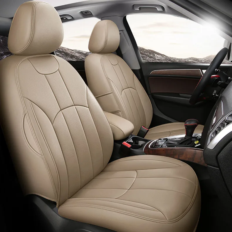

Набор чехлов на автомобильные сиденья из воловьей кожи на заказ, для автомобилей Audi A5 A3 A4 A6 A7 A1 A8 Q3 Q2 Q5 Q7 100 R8 TT, автомобильные аксессуары для стайлинга
