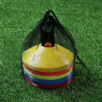 

50pcs Colorful Outdoor Sports Sign Stackable Portable Shuttle Run Space Marker Hockey Soccer Disc Cone Shape Inline Skating