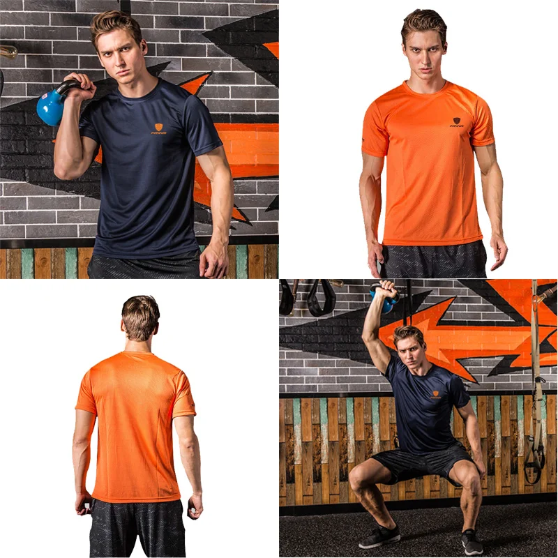 FANNAI Sport Shirt Men Tops Tees Running Shirts Mens Gym t Shirt Sports Fitness Jersey Quick Dry Fit camiseta running hombre