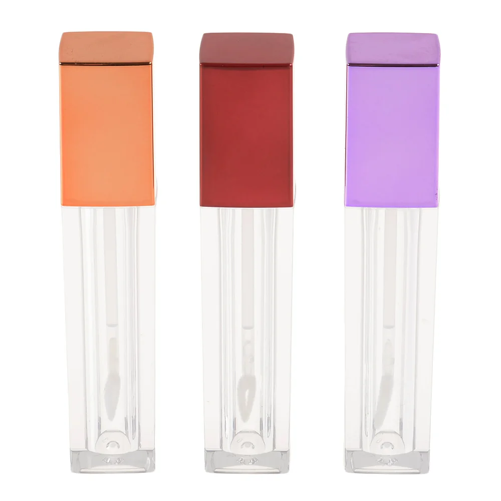 

5ml Square Gold Lip gloss Tubes DIY Empty Cosmetic Container Refillable Bottles Liquid Lipstick Storage Bottle
