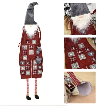 

Bedroom Kids Advent Calendar Party Gift Christmas Decoration Home Craft Count Down Wall Hanging Santa Claus Holiday Living Room