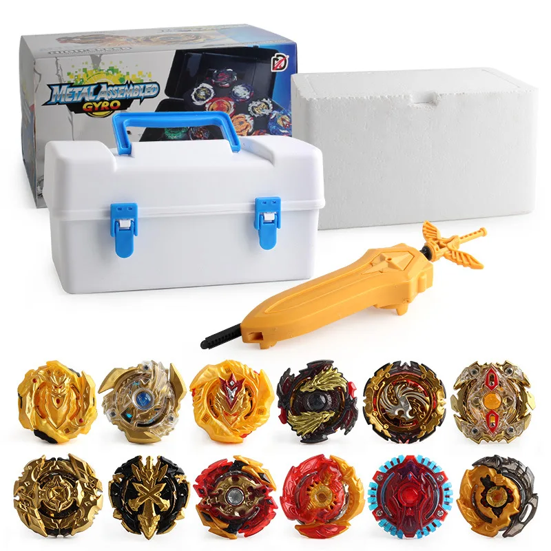 

XD168-21 Gold Edition Alloy Burst Combat Gyro Toolbox Storage Box Gyro Set Suitcase