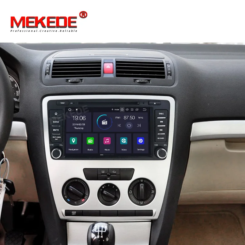 Discount HD 4+64G PX5  2din Car Multimedia Player Android 9.0 DVD radio audio GPS player For Skoda Octavia 2008-2013 A 5 A5 Yeti Fabia 5