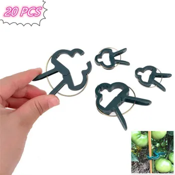 

20pcs Fastener Greenhouse Bracket Pole Fixed Clamp Plants Flower Seedling Stem Support Plant Grafting Stakes Connector Clip