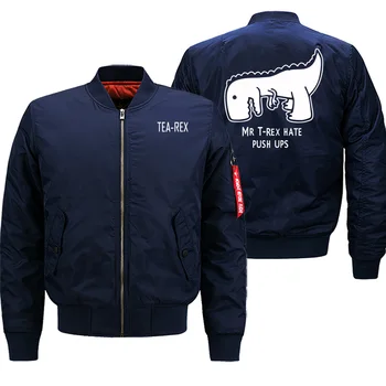 

Winter Mr Trex Hate Push Ups Coat Thick Jackets Men Streetwear Bomber Military Casual Jacket Zipper Motorcycle Warm Clothing