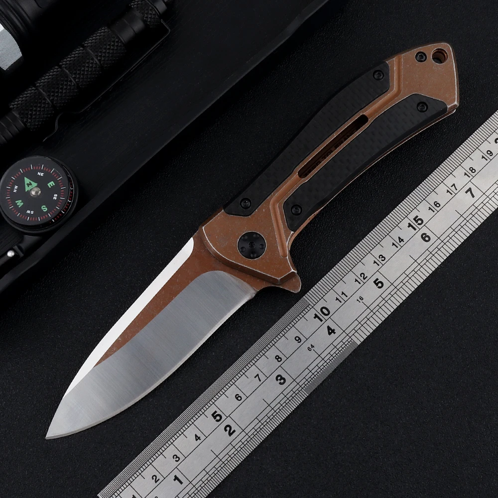 Складной нож ZT 0801 CF с шарикоподшипником лезвие M390 сталь + углеродное волокно