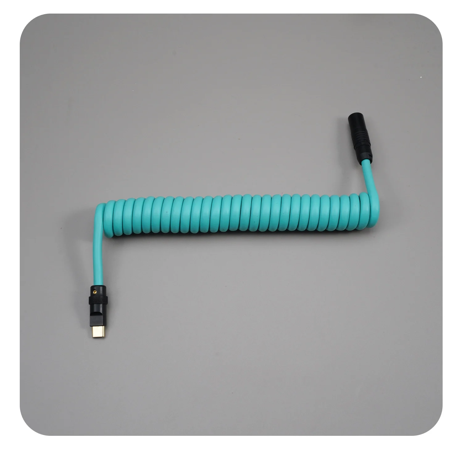 Geekcable Tastiera Personalizzata A Mano Linea A Spirale Dati Spina Aeronautica Montata Posteriore Hardware Nero Mostro Di Gomma Super Elastica