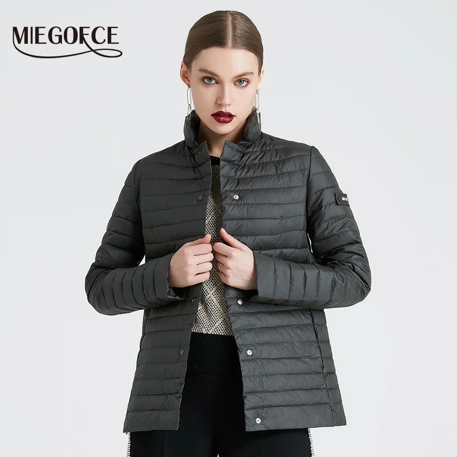 Meilleur MIEGOFCE 2019 nouvelle Collection de printemps de veste élégant coupe vent femmes Parka manteau femme printemps veste manteau femmes manteau matelassé