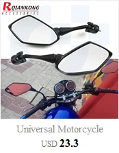 1 пара алюминиевых универсальных мотоциклетных боковых зеркал заднего вида для скутера мотоцикла с ЧПУ Moto rcycle Bar End 7/" зеркала для Honda
