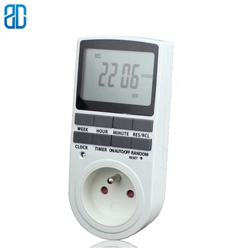 

France Standard AC Digital Voltmeter Timer Metering Socket Multi-function Creative Meter Intelligent Power Detector Home Socket