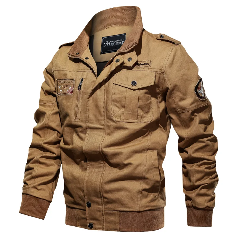 

AliExpress Spring Stand Collar Workwear Coat Men's Large Size Loose Casual Flight Jacket