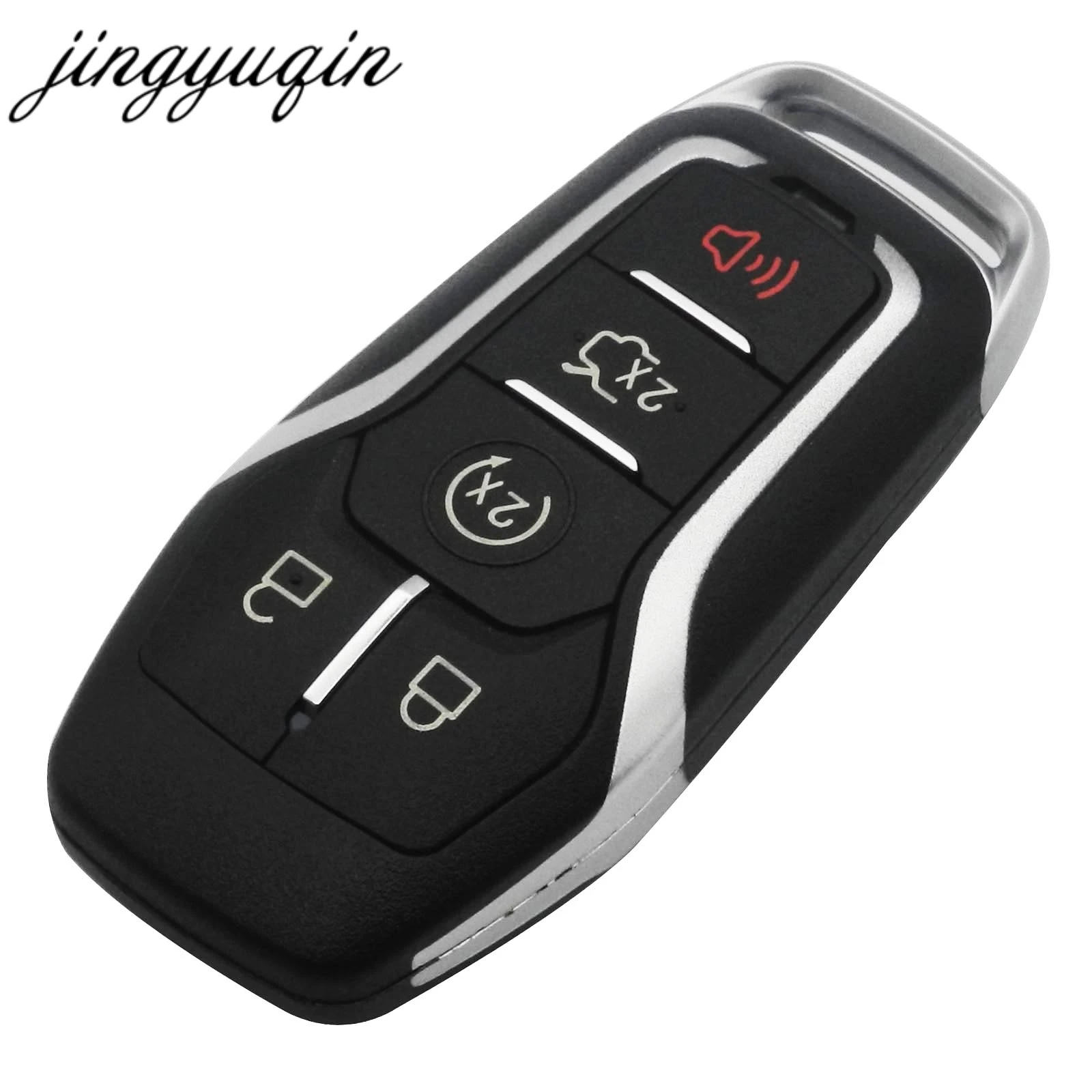 

jinyuqin Smart Remote Flip Key Keyless Entry Fob 5 Buttons for Ford Fusion 2015-2017 M3N-A2C31243300 Car Key Shell Uncut Blade