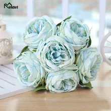 Meldel Искусственные цветы пиона, искусственные шелковые цветы, букет цвета шампанского, Бургундия, букет цветов невесты, свадебное украшение для дома и магазина