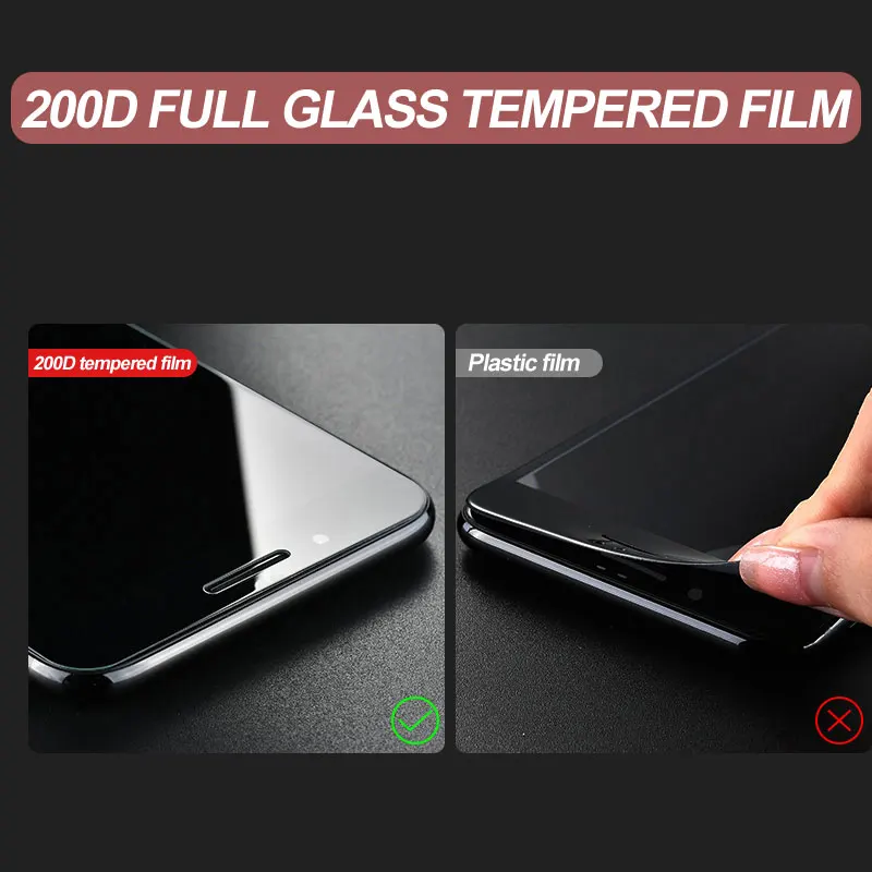200D Tempered Glass For iPhone 7 8 6 6S Plus 5 5C 5S SE 2020 Glass Screen Protector on iphone8 iphone7 iphone6 iphone5 Film Case
