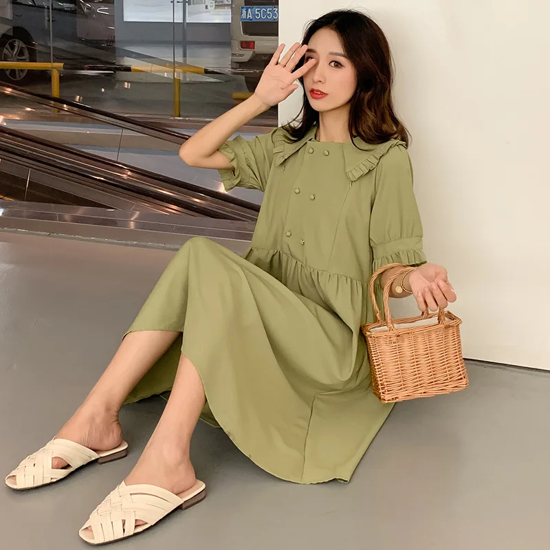 

2019 Nursing Summer Wear Have Elegant of Dress Fairy Retro Cover Meat Western Style Casual Platycodon Grandiflorum Skirt Nursing