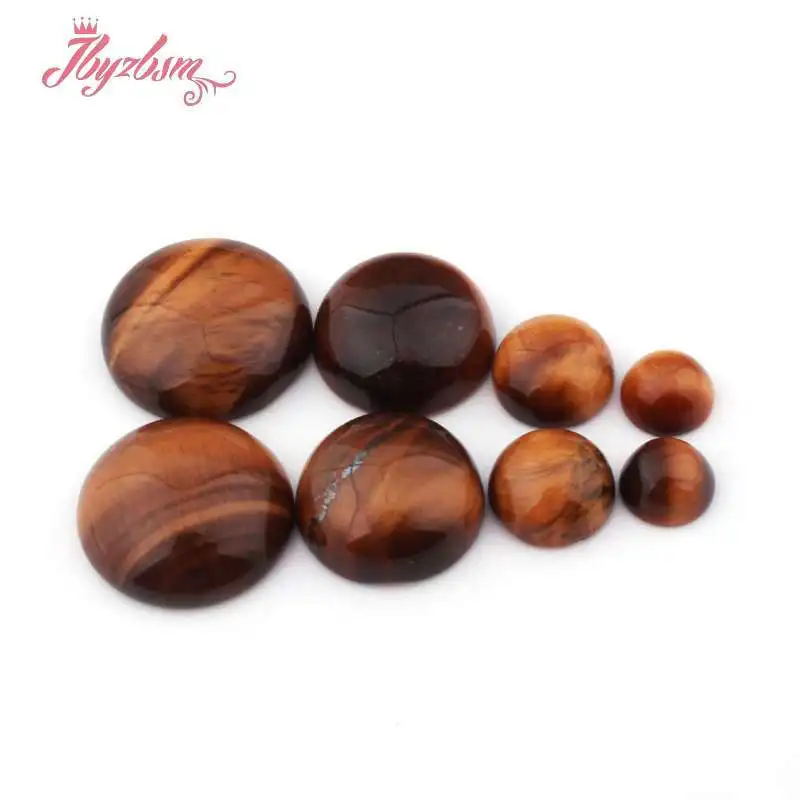 

Coin Yellow Tiger Eye CAB Cabochon Flatback Dome Undrilled Natural Stone for Men DIY Pandant Earring Ring Jewelry Making 5 Pcs