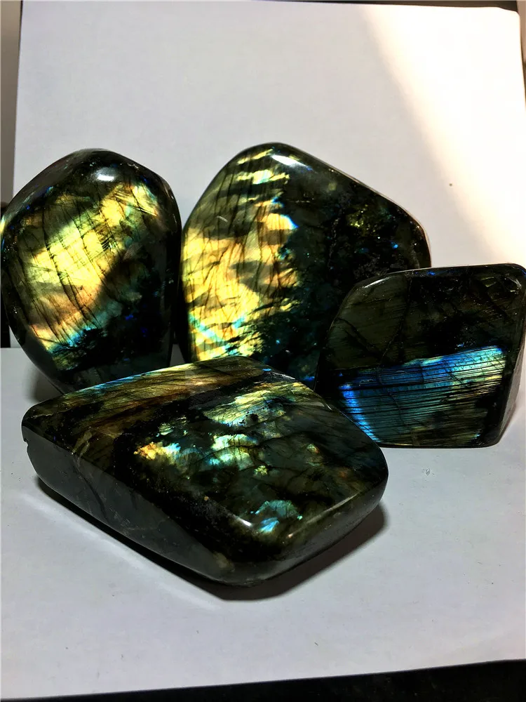 Натуральный кристалл кварца slics натуральный Лабрадорит декоративные хрустальные камни и кристаллы