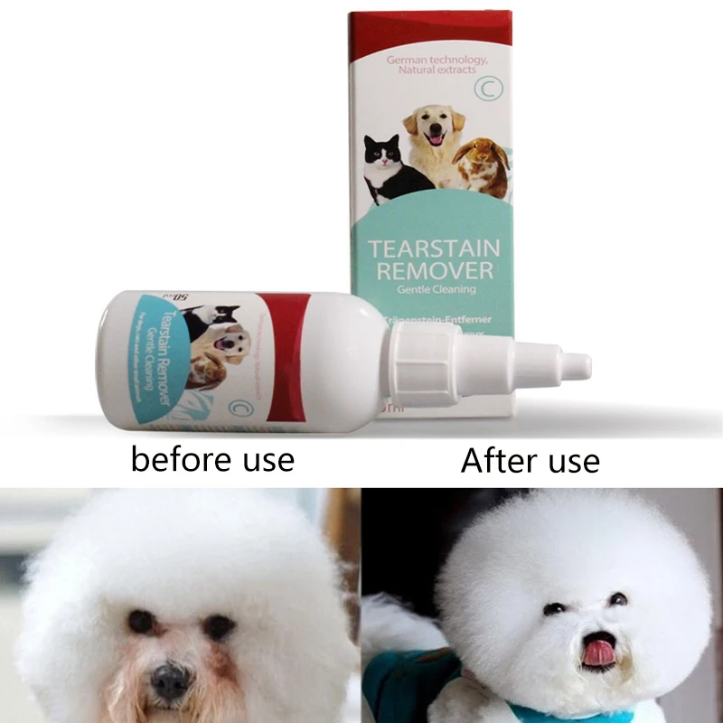 50ml Pet Only Eye Stain Remover For White Fur Dog And Cat Tears Stain Removing Treatment