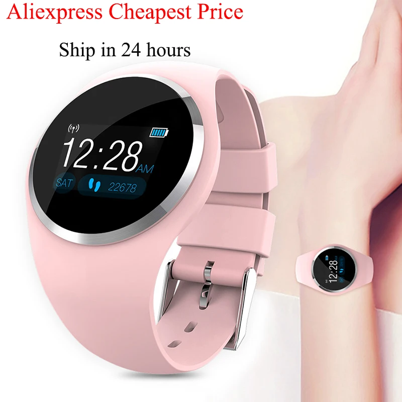 

2019 Fashion Smart Watch Women Waterproof Heart Rate Monitoring Bluetooth For Android IOS Fitness Track Bracelet Smart Watch Q1