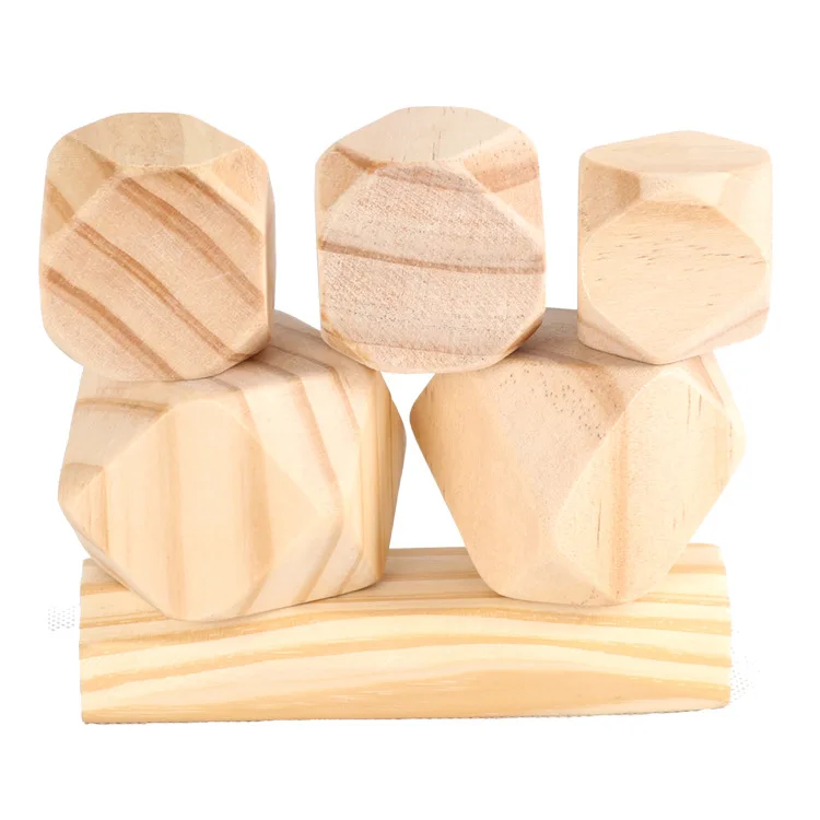 Stacking Blocks, Non Toxic Handmade Wooden Balancing Building Blocks