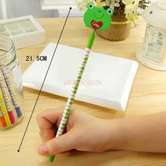 

1 шт. милый деревянный мультяшный карандаш с животными креативные школьные принадлежности деревянный