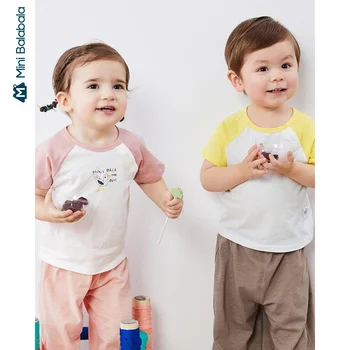 

Mini bala Baby short sleeve 2020 summer new children clothing male baby female baby children cotton T-shirt