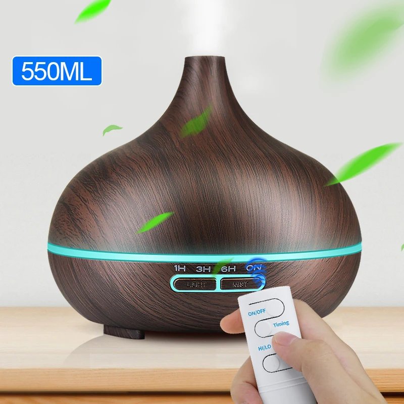 Preise 550ml Aroma Luftbefeuchter Ätherisches Öl Diffusor Aromatherapie Elektrische Ultraschall kühlen Nebel Maker für Home Fernbedienung