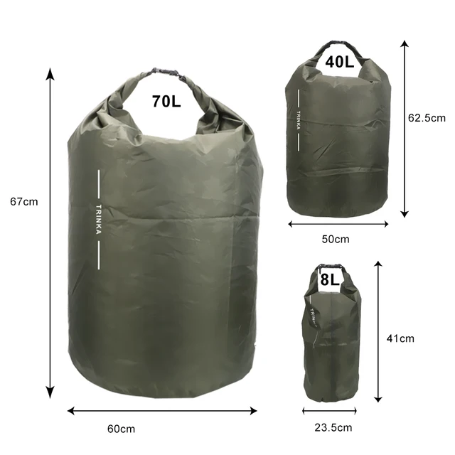 8L 40L 70L Waterproof Storage Bag Outdoor Traveling Carrying Bags For Boating Kayaking Canoeing Floating Dry Sack Pouch Portable - Image 6