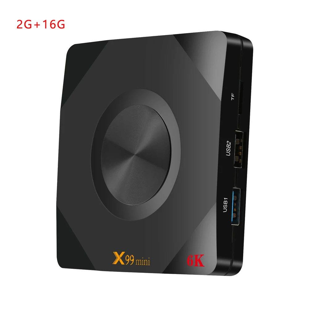 2G16G YITESIKAI X99 Мини Android 9,0 ТВ приставка 2,4G/5G wifi 6K Allwinner H6 Четырехъядерный 4K медиаплеер 4GB 64 GB/32 GB USB3.0 ТВ приставка - Цвет: 2G16G