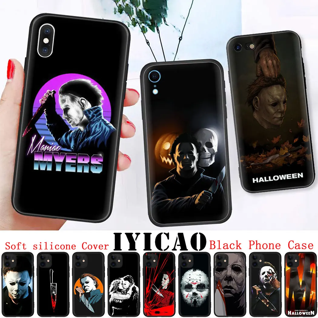 Мягкий силиконовый чехол для iPhone 11 Pro Max XS XR X SE 5 5s 7 8 6 6s Plus черный телефона с