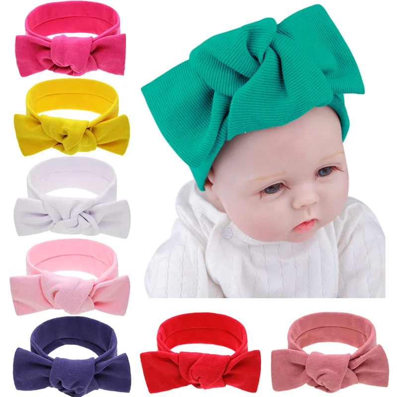 

New Cute Baby Girl Toddler Big Bow Hairband Headband Stretch Turban Head Wrap Cute Princess Headwear