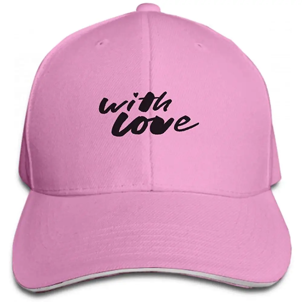 Регулируемая хлопковая шляпа, Модная хлопковая джинсовая бейсбольная кепка с надписью Love, рваный бумажный топ с девизом на День святого Валентина, розовый слоган с надписью Love