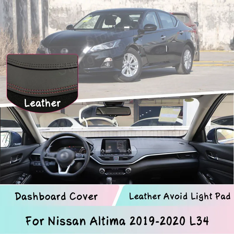 Leather For Nissan Altima 2019-2020 L34 Dashboard Cover Mat Light-proof pad Sunshade Dashmat Protect panel Car Accessories | Автомобили и