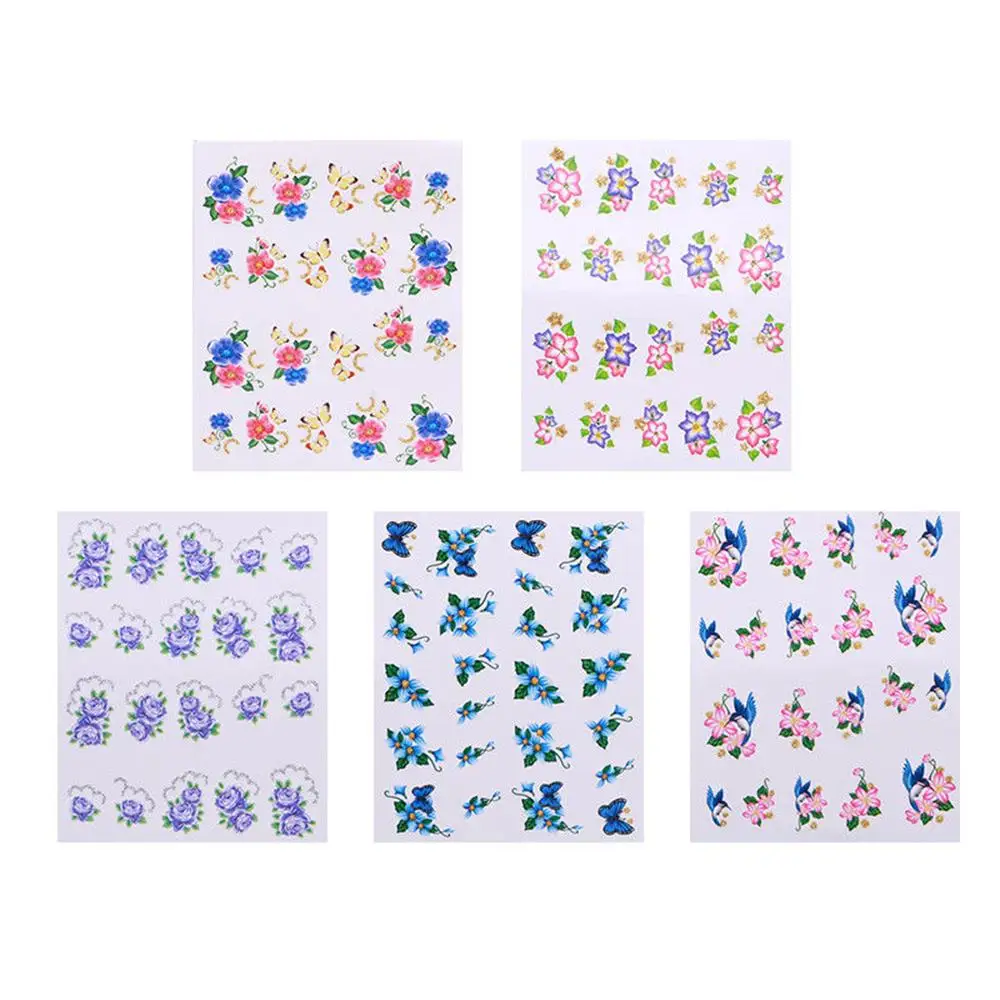 New nail art decorative nail watermark stickers 55 flowers and nature BJC series 55pcs / set Nail tools DIY nails Nail shop Hous