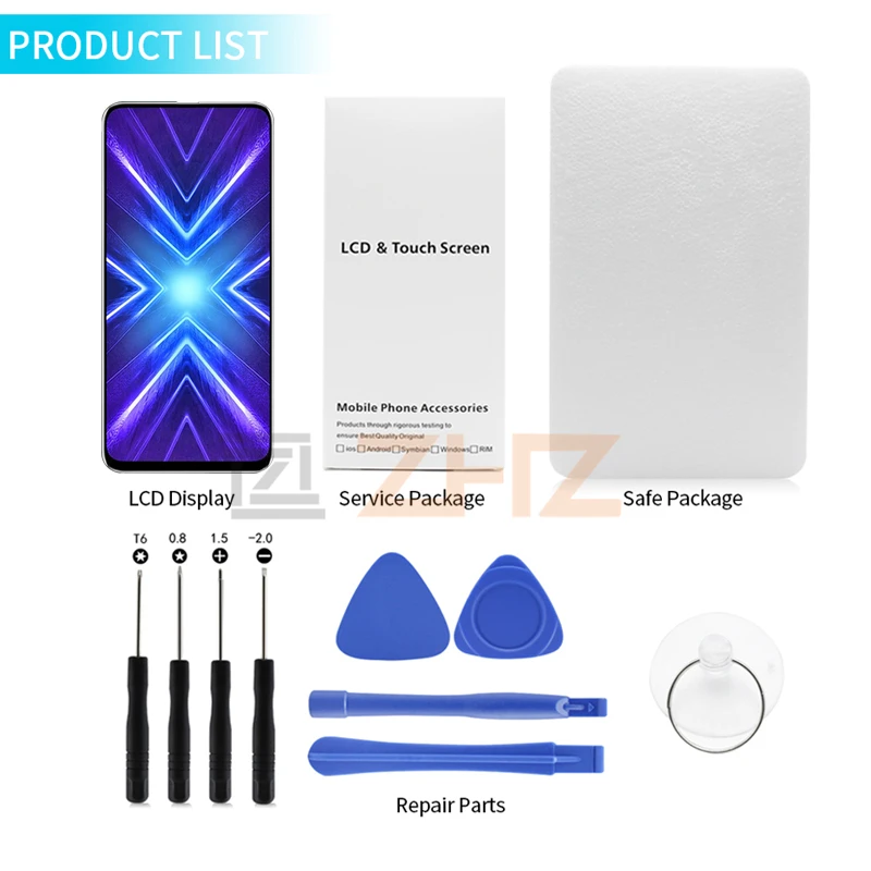 Для huawei Honor 9X lcd STK-LX1 P Smart Z кодирующий преобразователь сенсорного экрана в сборе Y9 Prime enjoy 10+ Замена экрана Запасные части