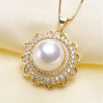 

Retro Style Metal 925 Sterling Silver Plating Karat Gold Tone Bail Connector Pearl Bead Caps Diy Pearl Jewelry Accessories