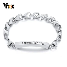 Vnox трендовые Бесплатные пользовательские Выгравированные урны браслеты с прахом для женщин мужчин унисекс подарки на память ювелирные изделия